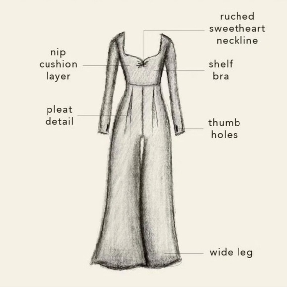 NWT! Popflex Target X Blogilates Sweetheart Wide-Leg Jumpsuit Steel Blue Size S - Picture 5 of 5